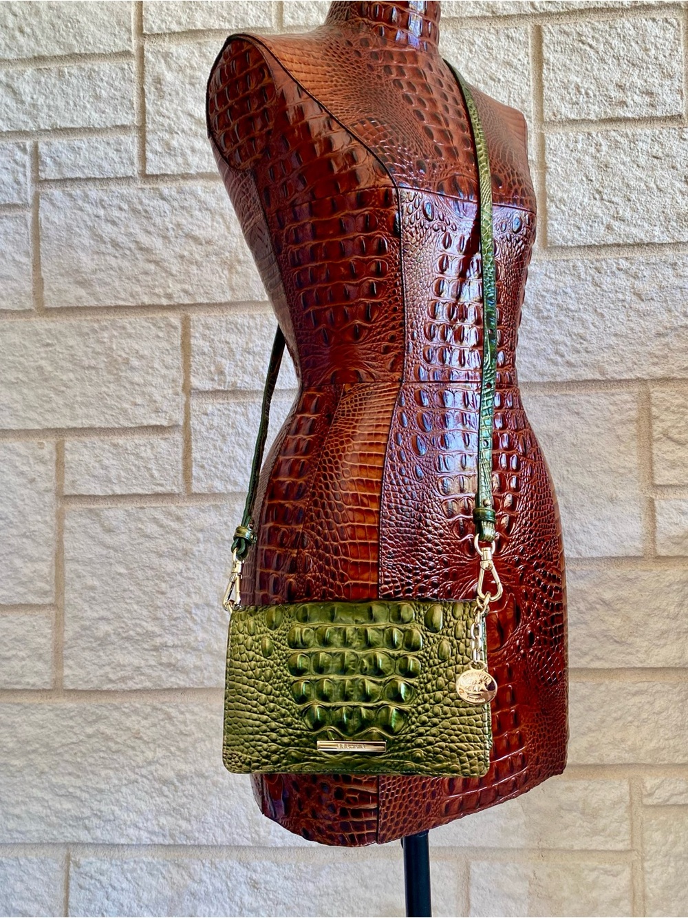 Brahmin MINUETTE Croc Embossed Crossbody - Picture 2 of 16